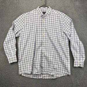 Scott Barber Mens XXL Plaid Long Sleeve Button Down Shirt Cotton